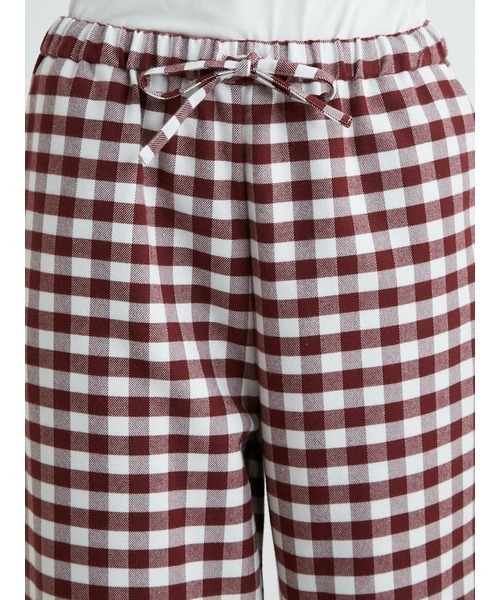 gelato pique（ジェラートピケ）の「ギンガムチェックネルロングパンツ