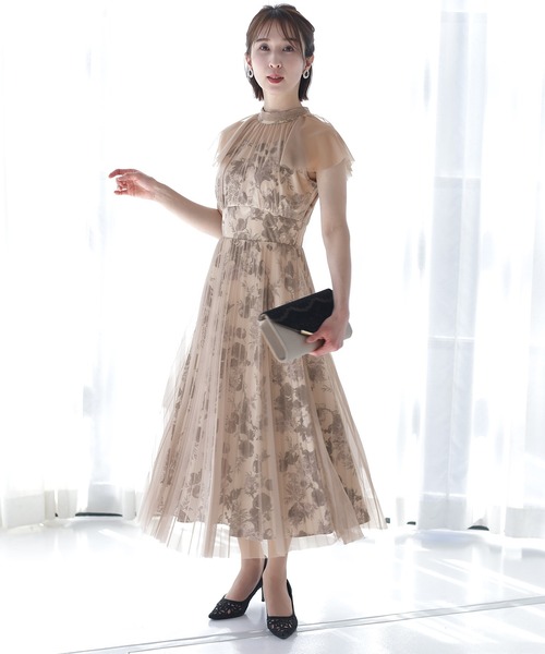 セール】ロング&ノースリーブフォーマルチュールセレモニー結婚式