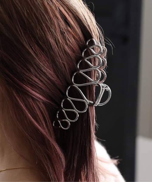 CELINE 波型デザイン ヘアクリップ 中型