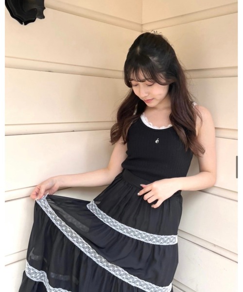 epine（エピヌ）の「chiffon lace tiered long skirt（スカート）」 - WEAR