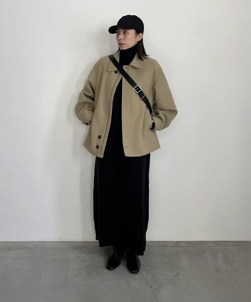 セール】【サイズ展開あり】フィンガータートルニットロングワンピース