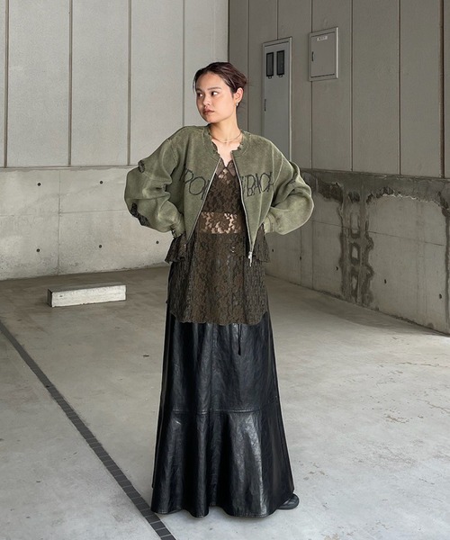 Ameri（アメリ）の「COMBINATION LACE TOP（Tシャツ/カットソー）」 - WEAR