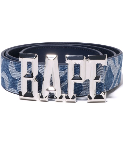 A BATHING APE（アベイシングエイプ）の「DENIM MONOGRAM BELT M