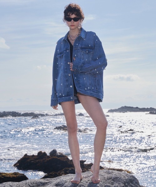 JOSE MOON（ジョゼムーン）の「OVER DENIM JACKET with PEARL/オーバー
