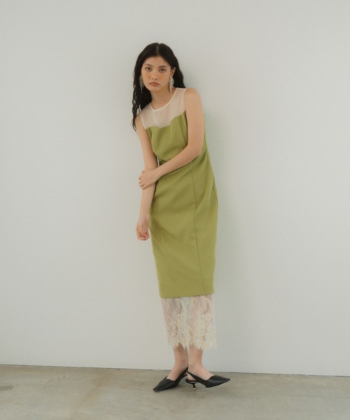 ヘムレースドレス / hem lace dress（ドレス）｜ANDRESD（アンドレスド