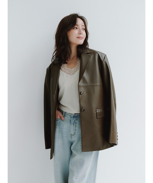 サイドタックカジュアルワイドデニム（デニムパンツ）｜anuans（ア