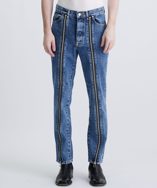 セール】WASHED DENIM ZIPPED PANTS（デニムパンツ）｜JOHN LAWRENCE