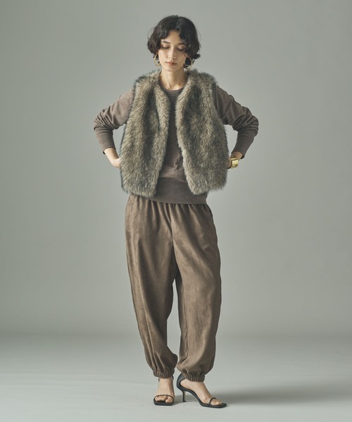 セール】Curensology(カレンソロジー)/ショートファーベスト（ベスト