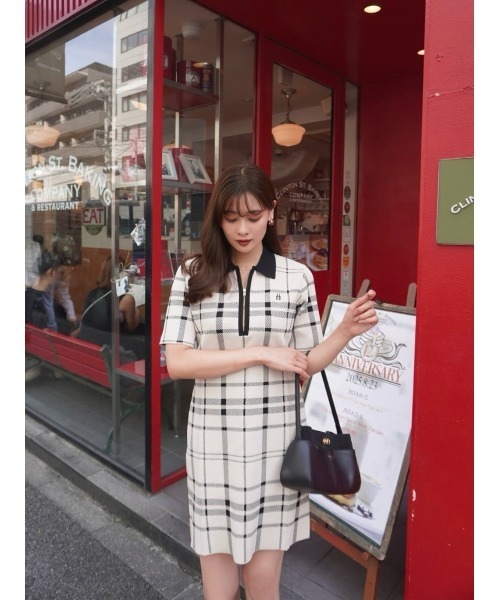 Her lip to（ハーリップトゥー）の「Trois Logo Knit Mini Dress