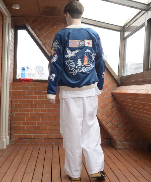 HOUSTON（ヒューストン）の「HOUSTON 別珍スカジャン (国旗