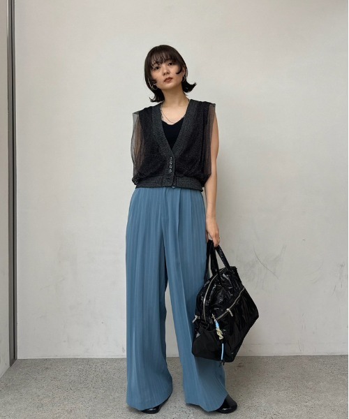 Ameri（アメリ）の「LIGHT SHEER LAYERED KNIT VEST（ベスト）」 - WEAR