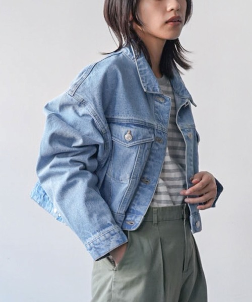 セール】ショートデニムジャケット（デニムジャケット）｜mili an deni