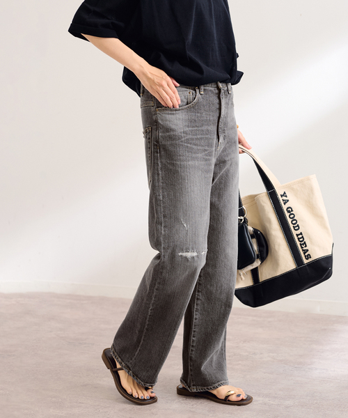 セール】≪ベストセラー≫デニムストレートパンツ2（デニムパンツ
