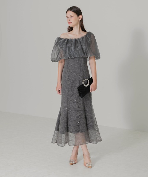 セール】【LEJA】2WAYオフショルダーパフスリーブバリエマーメイド