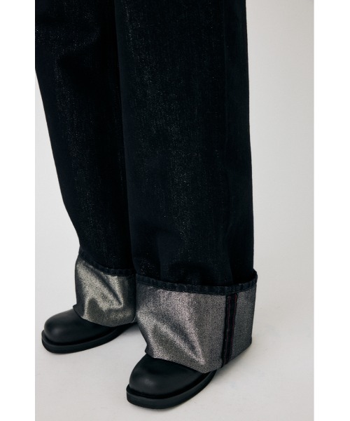 MOUSSY（マウジー）の「GLITTER DENIM WIDE STRAIGHT（デニムパンツ