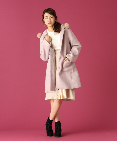 OLIVE des OLIVE（オリーブデオリーブ）の「フード付き Aラインコート