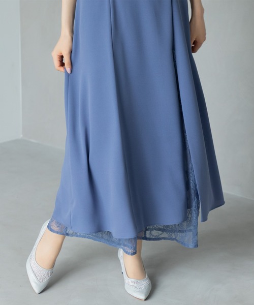 formforma限定】レースパンツ付きレイヤードドレス/結婚式/パーティー