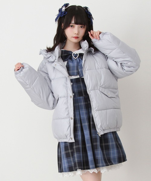 セール】選べるデザイン中綿ハートブルゾン（ダウンジャケット/コート