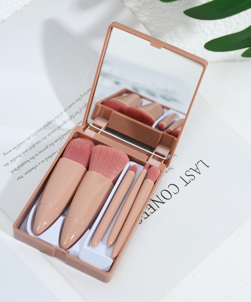 セール】携帯便利 ケース付き アイシャドウブラシ5本セット（メイク