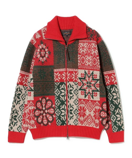 BEAMS PLUS（ビームスプラス）の「Zip Cardigan Double Jacquard