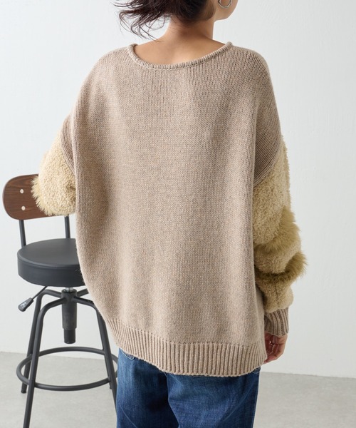 BEARDSLEY（ビアズリー）の「MIXヤーンスリーブプルオーバーニット