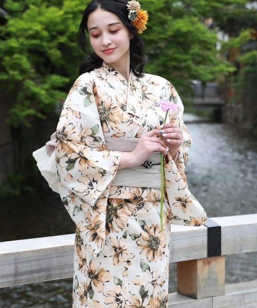 ときめき夏恋浴衣ヘコ帯3点セット（浴衣）｜和なでしこ（ワナデシコ