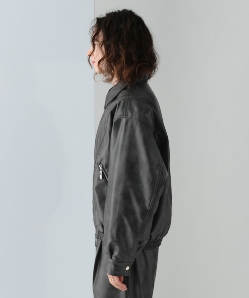 HARE（ハレ）の「【SET UP対応】レザーナカワタコンパクトブルゾン