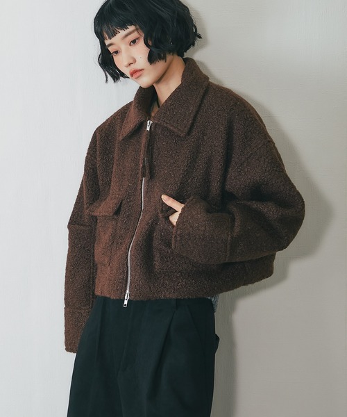 定価129,800円】サルバム ショートツイードブルゾン サイズM 定価