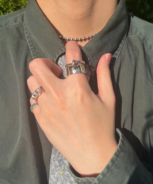 e.m.（イーエム）の「シルバープレート2連リング（リング）」 - WEAR