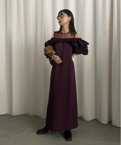 Ameri（アメリ）の「VOLUME BUSTIER LAYERED DRESS（ワンピース）」 - WEAR