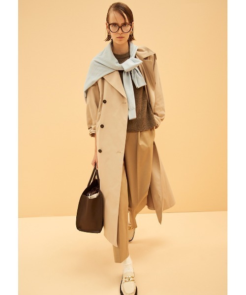 Mila Owen（ミラオーウェン）の「共ベルト付きオーバーサイズトレンチ