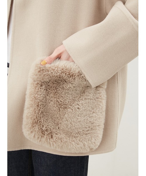 Mila Owen（ミラオーウェン）の「2WAYファーポケットリバーコート