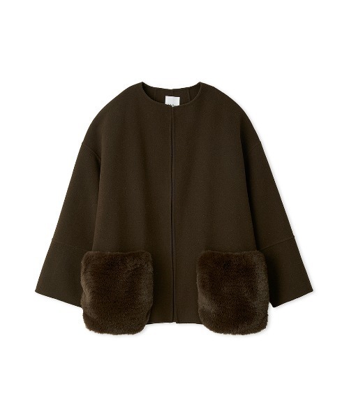 Mila Owen（ミラオーウェン）の「2WAYファーポケットリバーコート