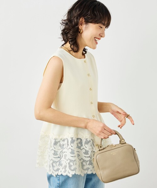 手洗い可能》レース付きペプラムベスト（ベスト）｜NOLLEY'S