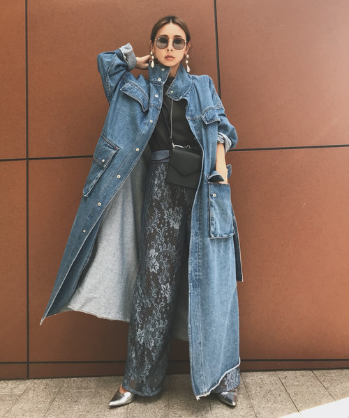 Ameri（アメリ）の「DENIM WORK LONG COAT（デニムジャケット）」 - WEAR