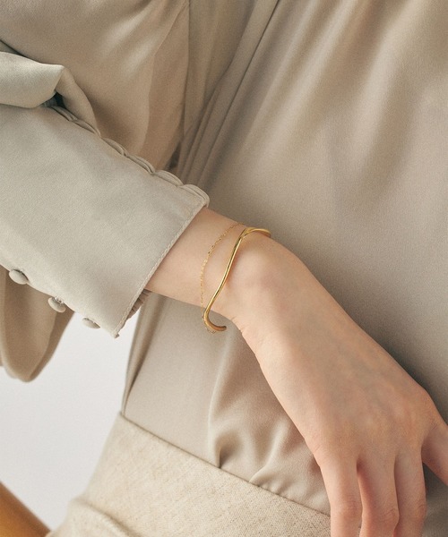 レイヤード バングル ペタルチェーン（バングル/リストバンド）｜ete