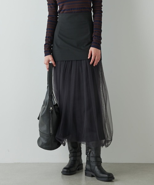 Whim Gazette（ウィムガゼット）の「チュール切り替えスカート