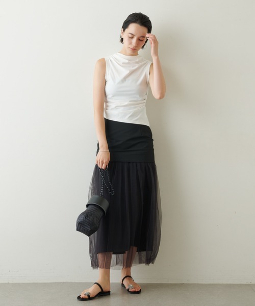 Whim Gazette（ウィムガゼット）の「チュール切り替えスカート