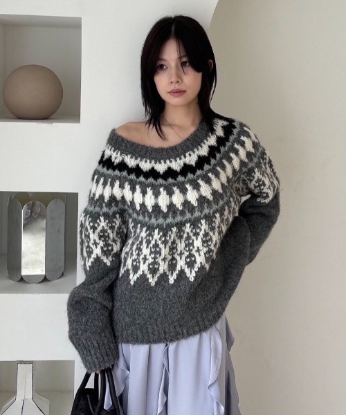 FRAY I.D（フレイアイディー）の「アルパカシャギーフェアアイルプル