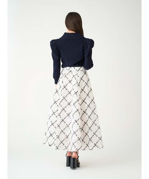 SNIDEL（スナイデル）の「エンブロイダリーチェックスカート（スカート