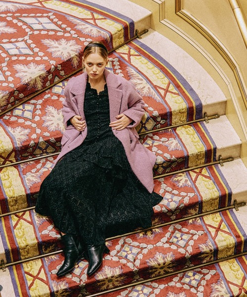 セール】アルパカ混シャギーコート 592548（チェスターコート）｜mysty