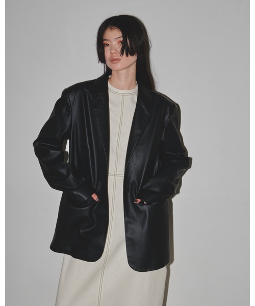 TODAYFUL（トゥデイフル）の「エコレザーテイラージャケット