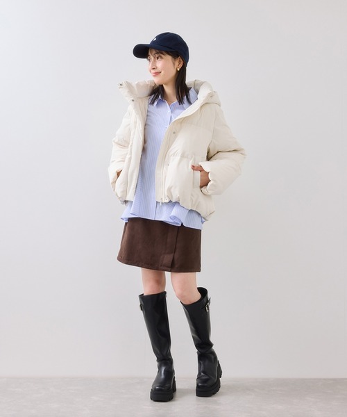 VIS（ビス）の「【アウター総選挙3位】フード取り外し可能軽量ダウン