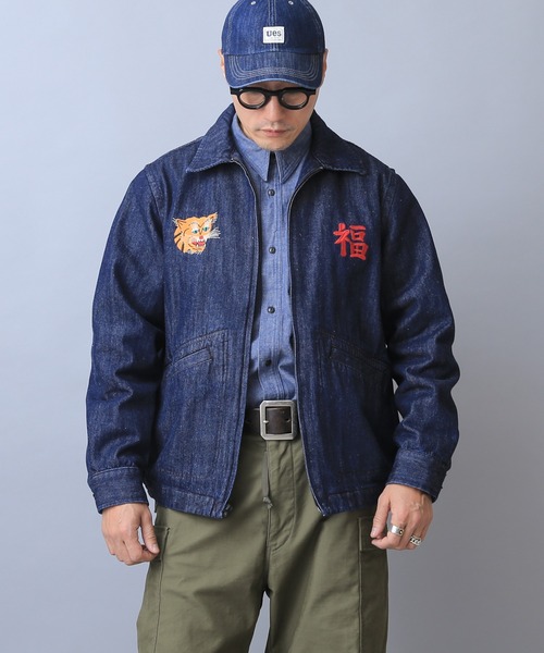 HOUSTON（ヒューストン）の「DENIM VIETNAM JACKET(MAP) ベトジャン