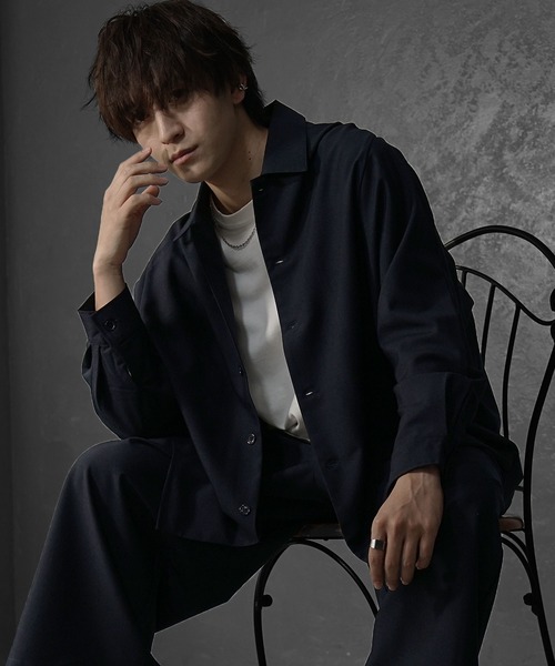 MinoriTY】落ち感ドルマンシャツセットアップ ワイドパンツ メンズ