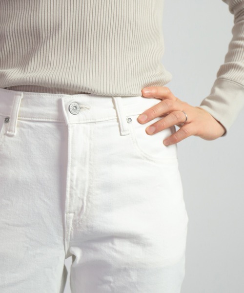 D.M.G / ディーエムジー] 11ozストレッチホワイトアンクルデニム