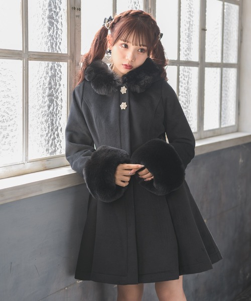 ROJITA（ロジータ）の「【あざと可愛い】バックリボンフーディーコート