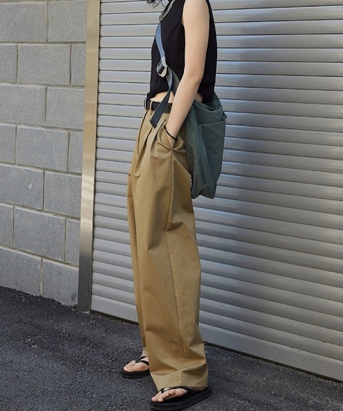 セール】タック入りワイドチノパン（チノパンツ）｜ANOTHER S
