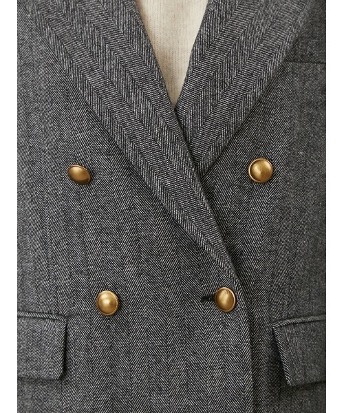 Mila Owen（ミラオーウェン）の「金釦ダブルブレストツイードブレザー