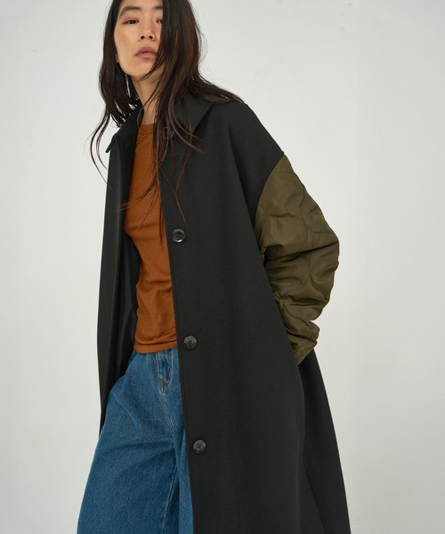 NOMINE（ノミネ）の「袖キルティングステンカラーコート（ステンカラー